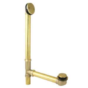 Kingston Brass DTT218X-P 23-Inch Brass Toe Touch Tub Waste and Overflow - Brushed Brass