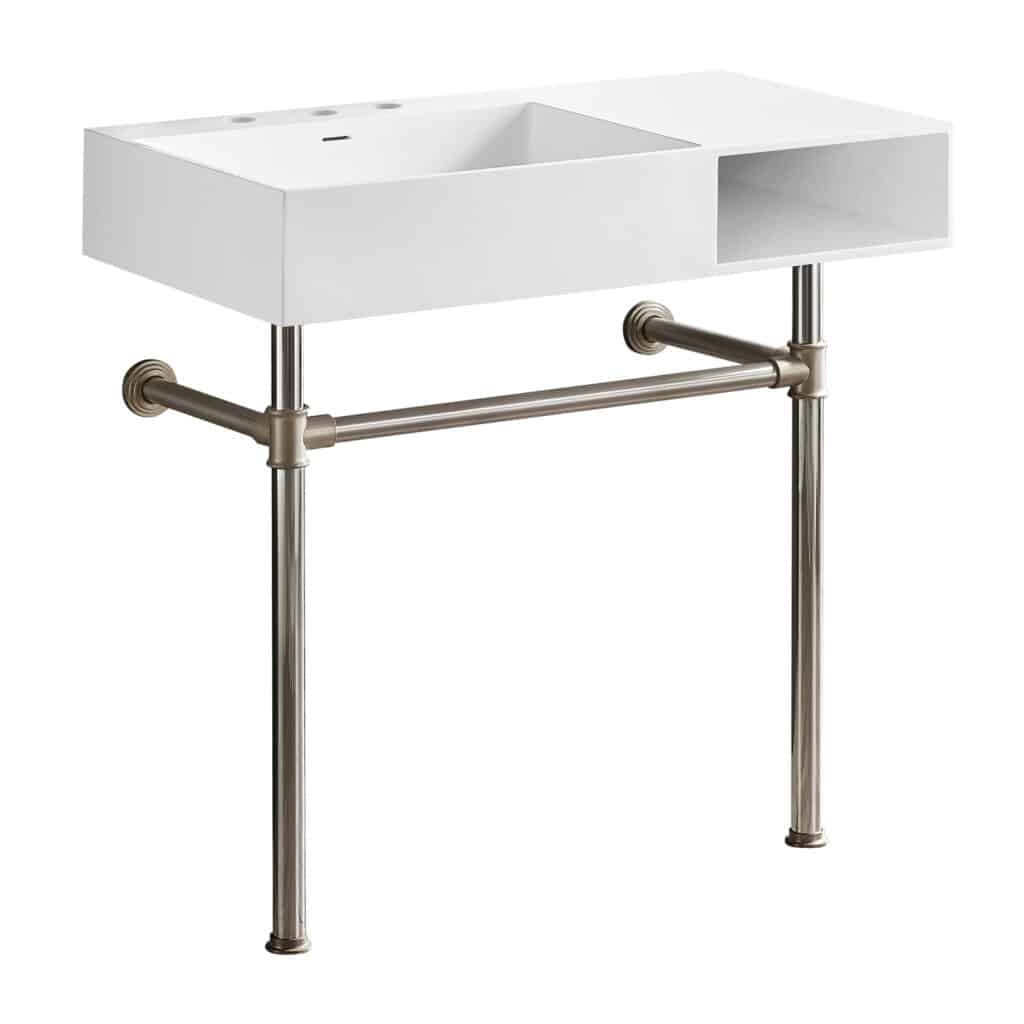 Matte White/Brushed Nickel