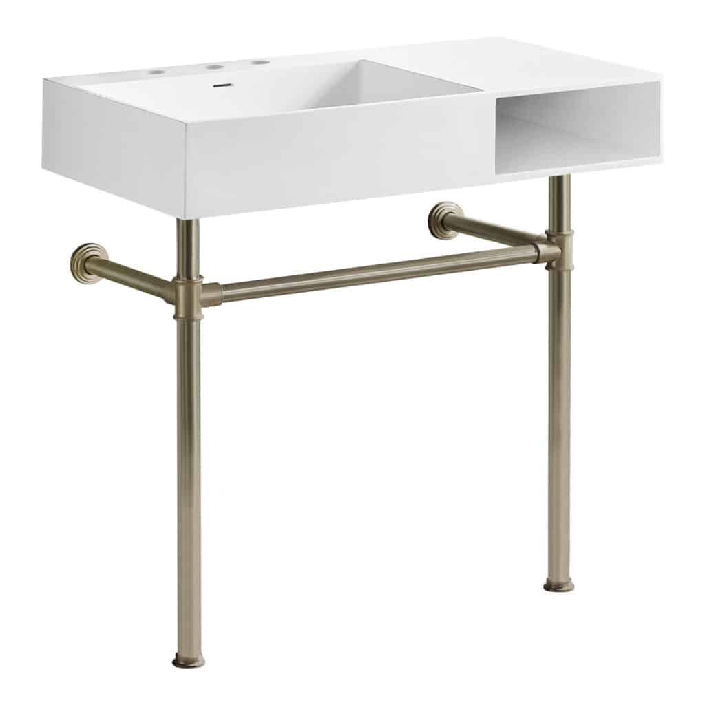 Matte White/Brushed Nickel